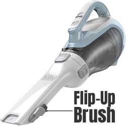 Flip-Up Vacuum Brush Head on Black and Decker AdvancedClean Dustbuster