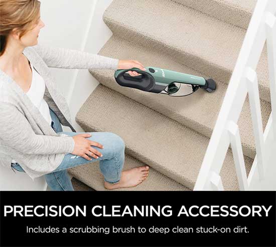 Handheld Vacuum with Scrub Brush and Crevice Tool Accessories for Better Cleaning