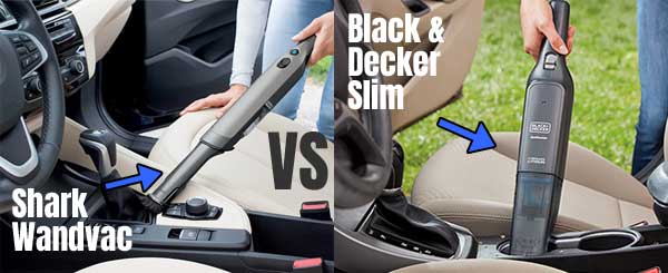 Shark Wandvac VS Black and Decker Handheld Cordless Car Vacuum